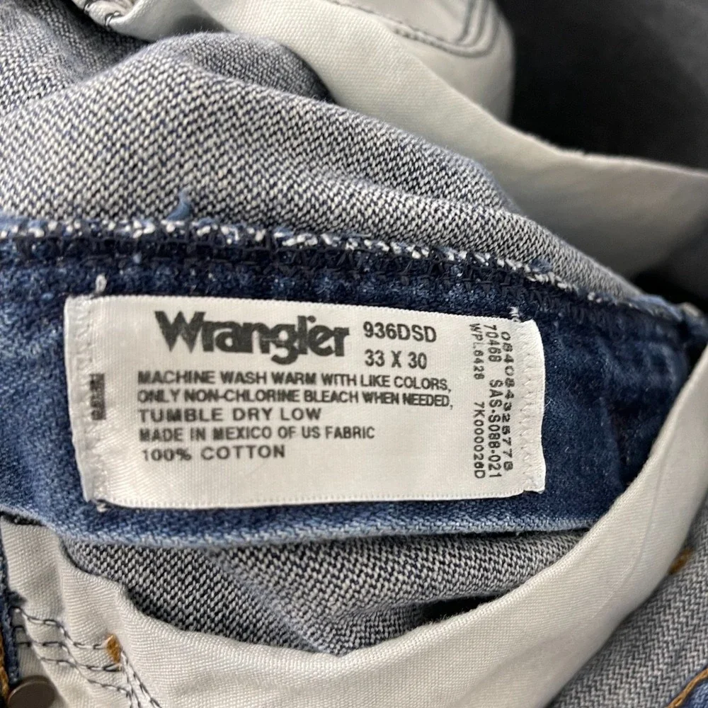 Wrangler Jeans 33x30 Blue Pants Slim 936 Cowboy Western‎ Denim Work Fits 31x30